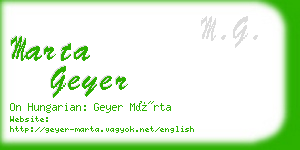 marta geyer business card